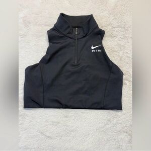 Nike Air Dri-FIT Swoosh Mock Neck 1/2-Zip Sports Bra - Black Size XS